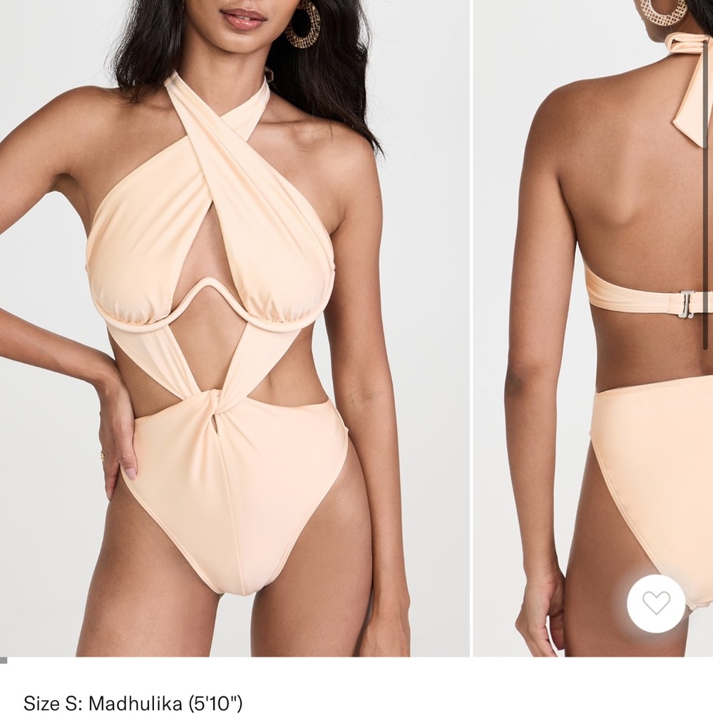 Elegant Cream One Piece Swimsuit